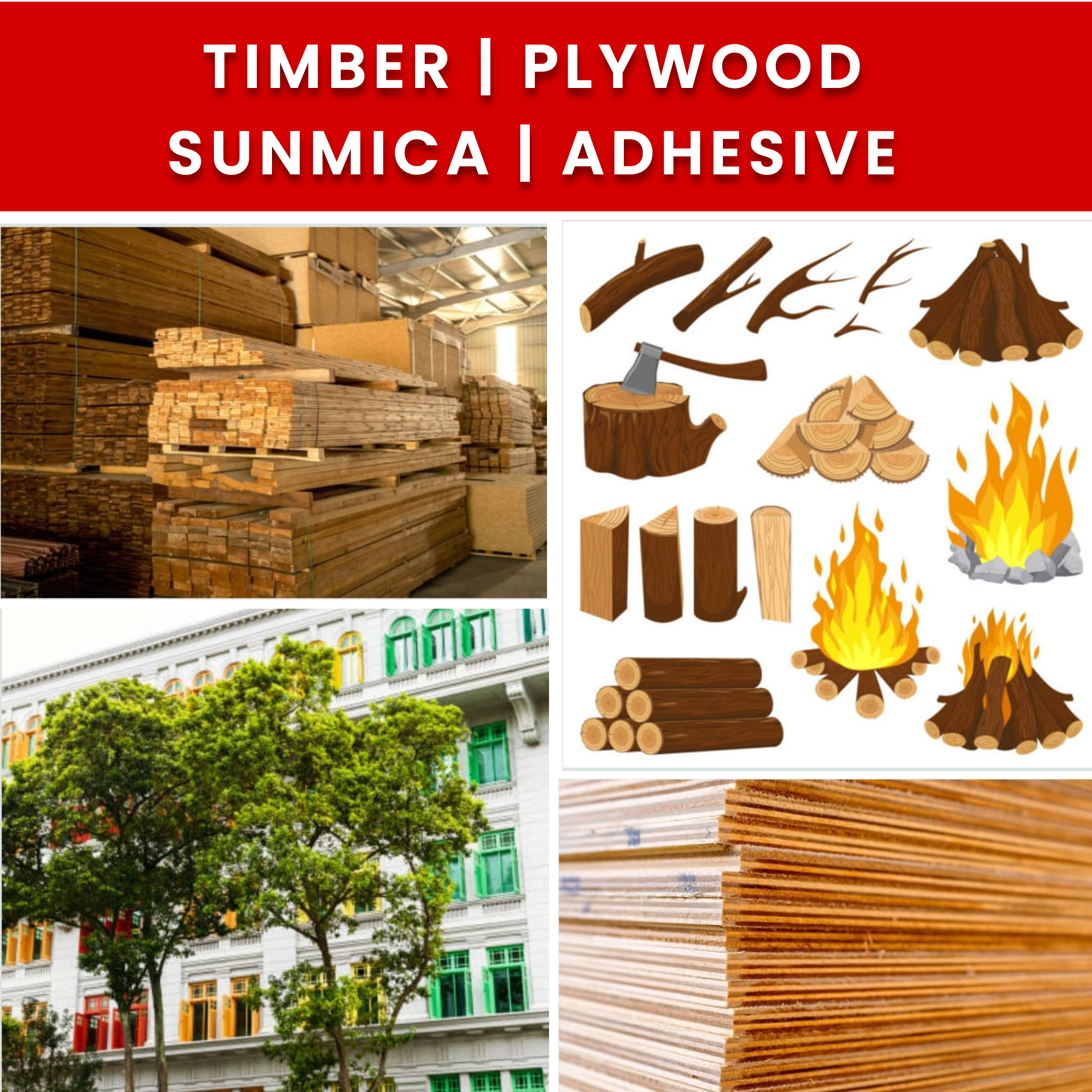 TIMBER | PLYWOOD | SUNMICA | ADHESIVE