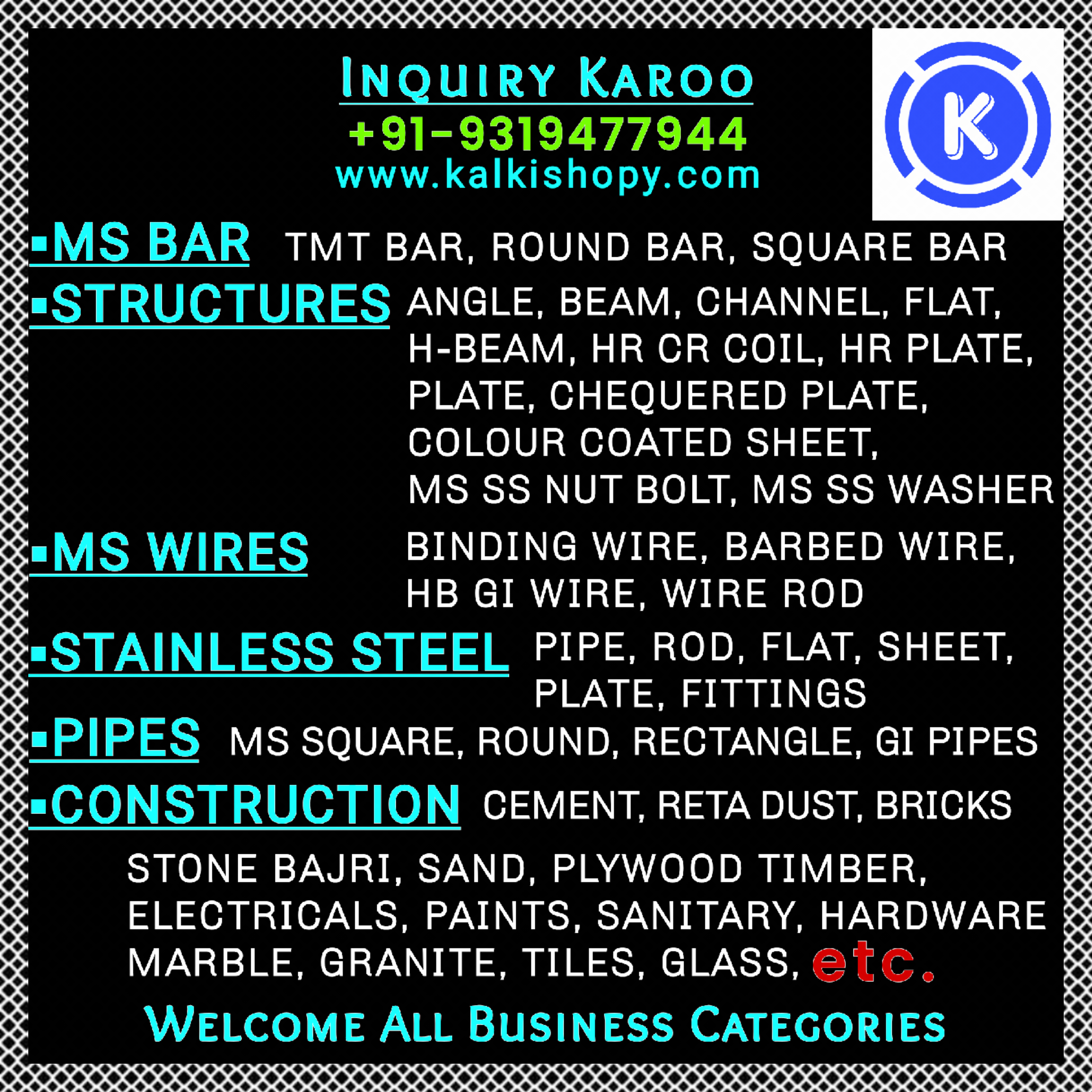 KALKISHOPY | TRADE INQUIRY